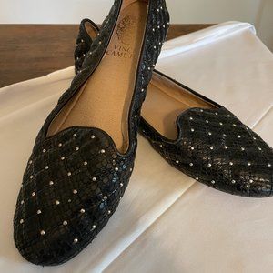 Vince Camuto Quilted Black Leather Flats (size 8)